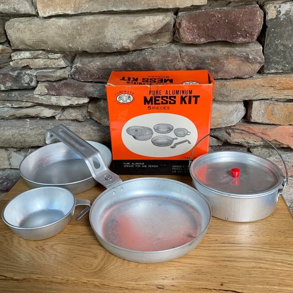 VTG Mess Kit Campways Aluminum Camping Boy Girl Scouts Harco - Picture 3 of 8